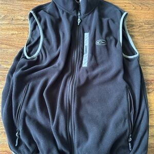 Drake Black and Gray Fleece Vest